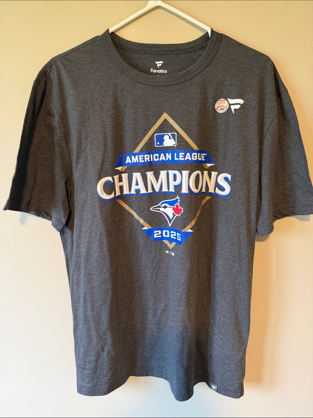 Fanatics Gray Toronto Blue Jays American League Champions Graphic Tee Size Med